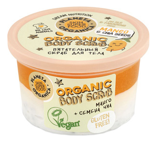 

Питательный скраб для тела Манго и семена чиа Organic Body Scrub 250мл