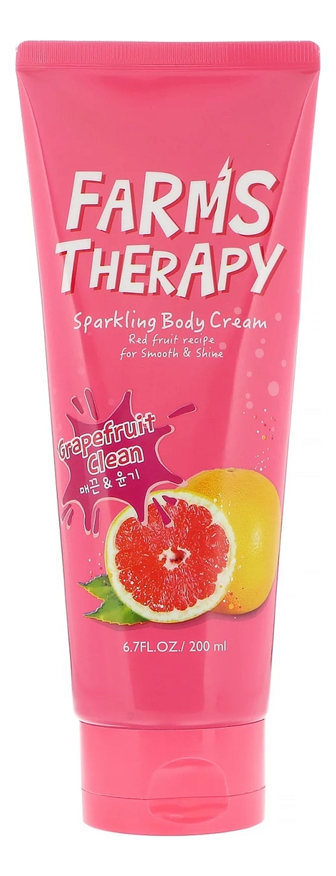 

Крем для тела с экстрактом грейпфрута Farms Therapy Sparkling Body Cream Grapefruit Clean 200мл