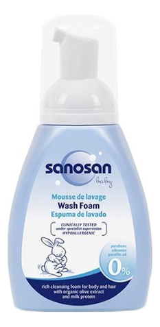 

Шампунь-пенка с маслом оливы и молочным протеином Baby Mousse de Lavage 250мл