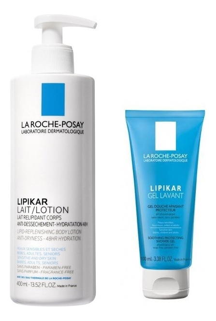 

Набор Lipikar (гель для душа Gel Lavant 100мл + молочко для сухой кожи лица и тела Lait 400мл)