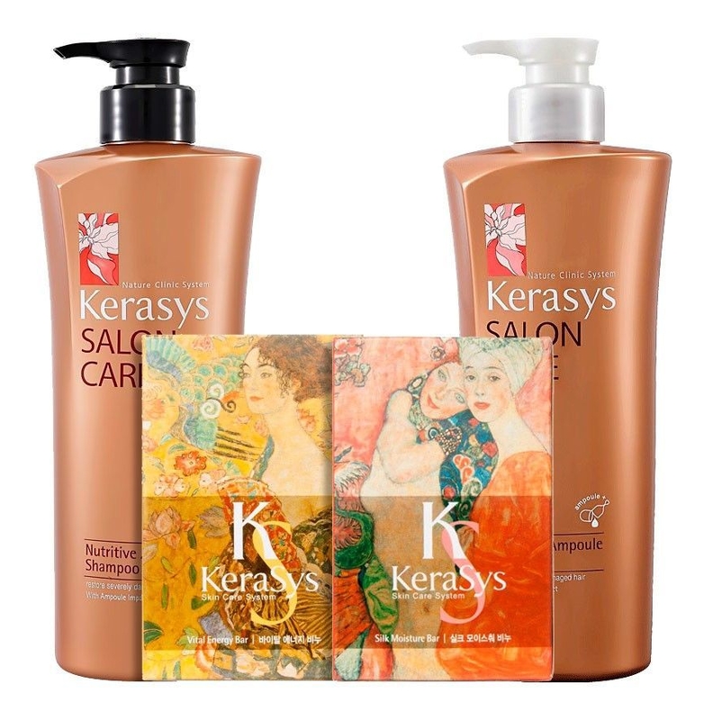 

Набор Питание No4 (шампунь д/волос Salon Care Nutritive Ampoule 470г + кондиционер д/волос Salon Care Nutritive Ampoule 470г + мыло Vital Energy Bar 100г + мыло Silk Moisture Bar 100г)