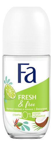 

Шариковый дезодорант Лайм и кокос Fresh & Free 50мл