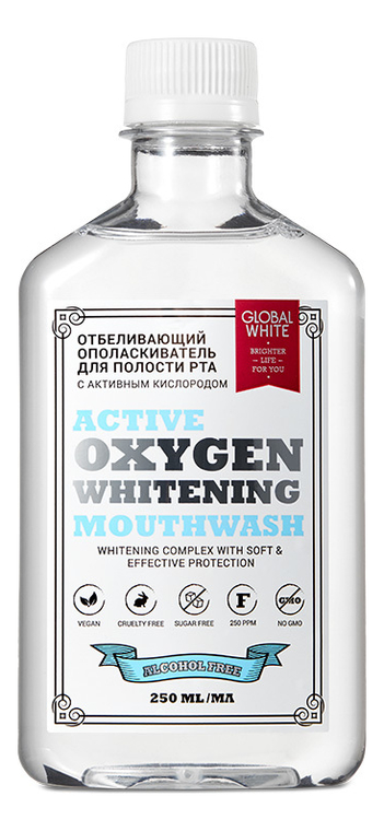

Ополаскиватель для полости рта отбеливающий с активным кислородом Active Oxygen Whitening Mouthwash 250мл