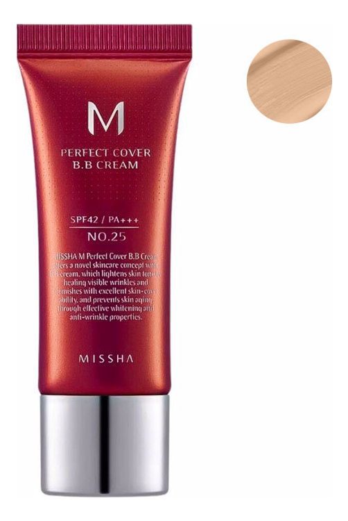 BB крем для лица M Perfect Cover BB Cream SPF42 PA+++ 20мл: 25 Warm Beige bb крем для лица m perfect cover cream rx spf42 pa 20мл 23 natural beige