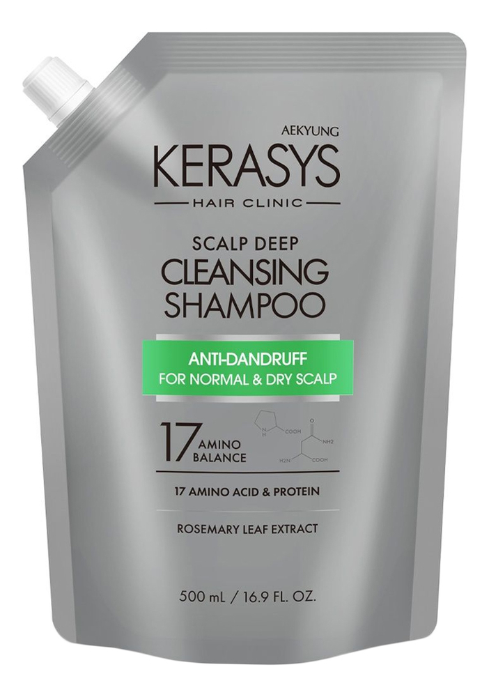 Освежающий шампунь для кожи головы Hair Clinic Scalp Care Deep Cleansing Shampoo: Шампунь 500мл (запасной блок)