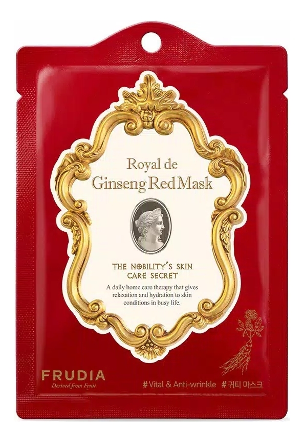 Омолаживающая маска для лица с красным женьшенем Royal De Ginseng Red Mask 20мл: Маска 1шт