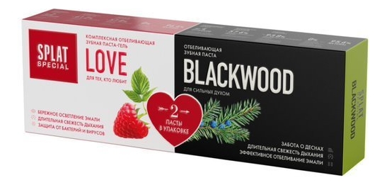 Набор зубных паст Special Love & Blackwood 2*75мл