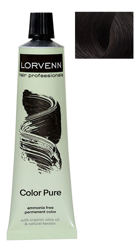 

Безаммиачная краска для волос Color Pure 50мл: 3 Dark Brown, Безаммиачная краска для волос Color Pure 50мл