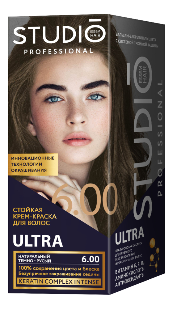 

Стойкая крем-краска для волос 100% закрашивание седины Ultra 50/50/15мл: 6.00 Натуральный темно-русый, Стойкая крем-краска для волос 100% закрашивание седины Ultra 50/50/15мл