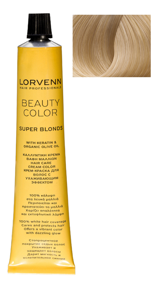 

Стойкая крем-краска для волос Beauty Color Professional Super Blonds 70мл: 1013 Super Blond Honey, Стойкая крем-краска для волос Beauty Color Professional Super Blonds 70мл