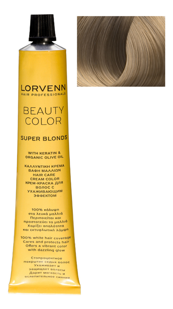 

Стойкая крем-краска для волос Beauty Color Professional Super Blonds 70мл: 1089 Super Blond Pearly, Стойкая крем-краска для волос Beauty Color Professional Super Blonds 70мл