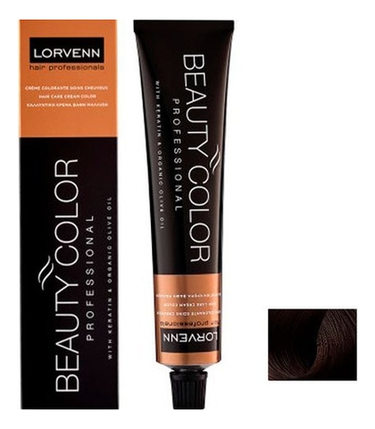 

Стойкая крем-краска для волос Beauty Color Professional 70мл: 4.07 Natural Coffee Brown, Стойкая крем-краска для волос Beauty Color Professional 70мл