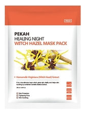 PEKAH Восстанавливающая тканевая маска с экстрактом галактомисиса Healing Night Witch Hazel Mask Pack 25мл
