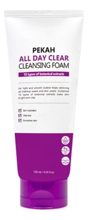 Очищающая пенка для умывания All Day Clear Cleansing Foam 120мл очищающая пенка для умывания pekah all day clear cleansing foam 120мл