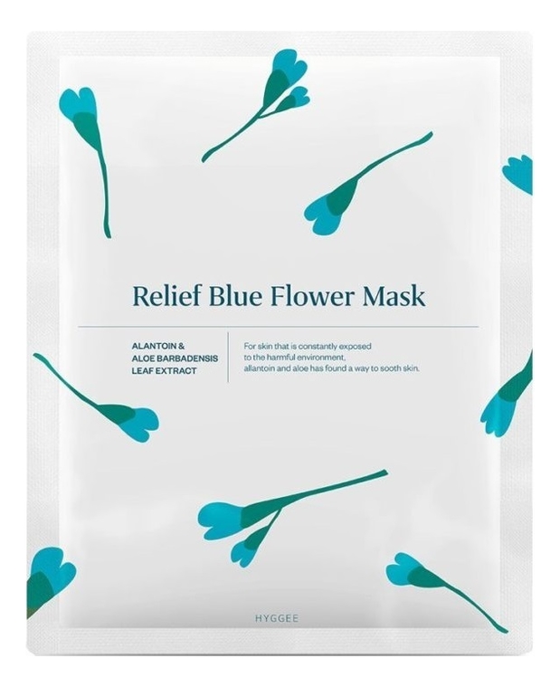

Успокаиващая тканевая маска для лица Relief Blue Flower Mask 35мл: Маска 1шт, Успокаиващая тканевая маска для лица Relief Blue Flower Mask 35мл