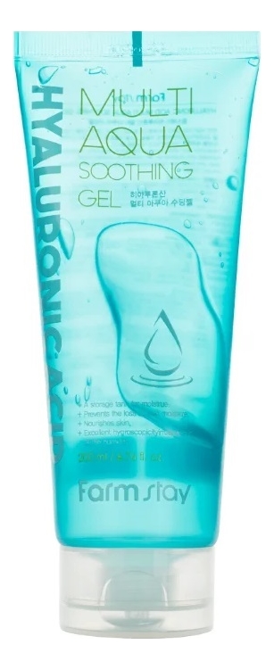 

Увлажняющий гель с гиаулороновой кислотой Hyaluronic Acid Multi Aqua Soothing Gel 200мл