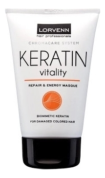 Восстанавливающая маска с кератином для поврежденных окрашенных волос Chromacare System Keratin Vitality Repair &amp; Energy Masque: Маска 100мл