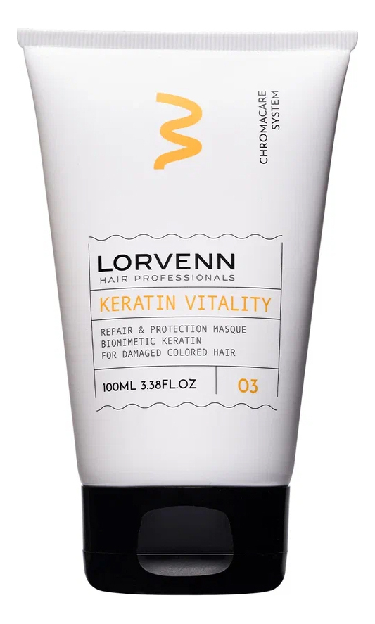 Восстанавливающая маска с кератином для поврежденных окрашенных волос Chromacare System Keratin Vitality Repair & Energy Masque: Маска 100мл