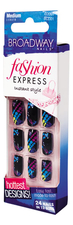 Kiss Накладные ногти Broadway Fashion Express Nails BCD01 24шт (без клея, средняя длина)