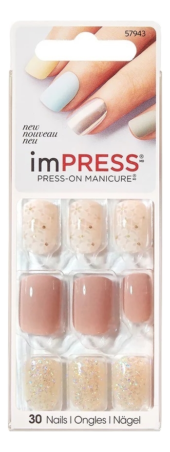 

Накладные ногти Марсель Broadway Impress Press-On Manicure BIPD051 30шт (длина короткая)