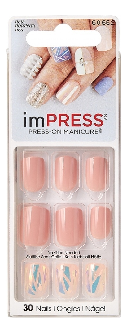 

Накладные ногти Нюдовая мечта Broadway Impress Press-On Manicure BIPD300 30шт (короткая длина)