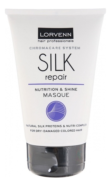 Интенсивная реструктурирующая маска для волос c протеинами шелка Chromacare System Silk Repair Nutrition & Shine Masque: Маска 100мл