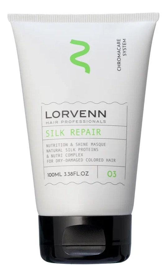 

Интенсивная реструктурирующая маска для волос c протеинами шелка Chromacare System Silk Repair Nutrition & Shine Masque: Маска 100мл, Интенсивная реструктурирующая маска для волос c протеинами шелка Chromacare System Silk Repair Nutrition & Shine Masque