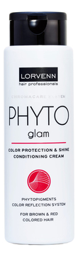 Крем-кондиционер для волос окрашенных в коричневый и красный цвет Chromacare System Phyto Glam