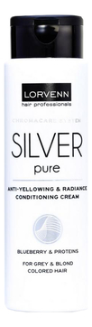 Нейтрализующий крем-кондиционер для седых, блондинистых, окрашенных или осветленных волос Chromacare System Silver Pure Anty-Yellowing & Radiance