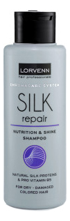 

Реструктурирующий шампунь для волос с протеинами шелка Chromacare System Silk Repair: Шампунь 100мл, Реструктурирующий шампунь для волос с протеинами шелка Chromacare System Silk Repair