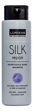 Реструктурирующий шампунь для волос с протеинами шелка Chromacare System Silk Repair