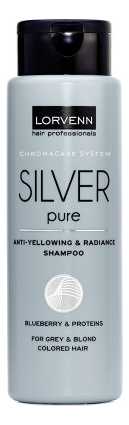 Нейтрализующий шампунь для седых, блондинистых, окрашенных или осветленных волос Chromacare System Silver Pure Anty-Yellowing & Radiance Shampoo: Шампунь 300мл