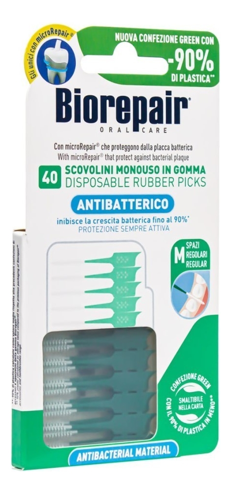 

Одноразовые межзубные ершики Scovolini Monouso in Gomma Regolari 40шт (мягкие, стандартные)