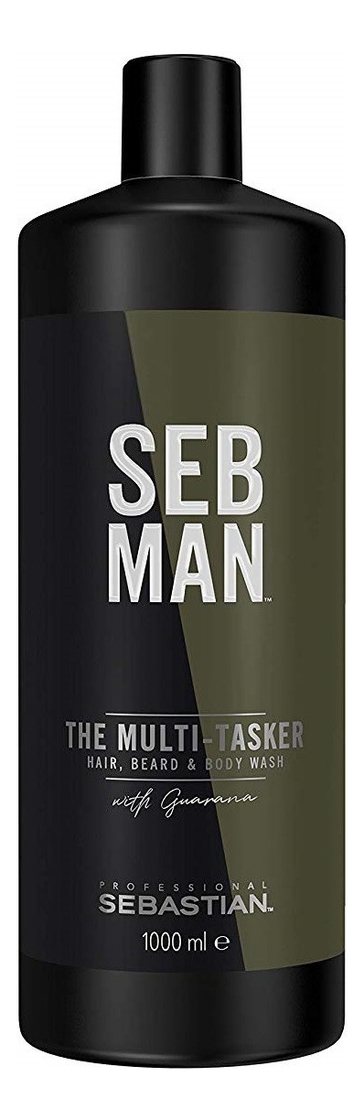 Шампунь для ухода за волосами, бородой и телом Seb Man The Multi-Tasker Hair, Beard &amp; Body Wash: Шампунь 1000мл от Randewoo