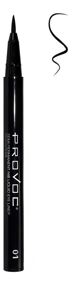 

Водостойкая подводка-фломастер для глаз Semi-Permanent Nib Liquid Eye Liner Waterproof 0,7мл: 01 Little Black Dress, Водостойкая подводка-фломастер для глаз Semi-Permanent Nib Liquid Eye Liner Waterproof 0,7мл
