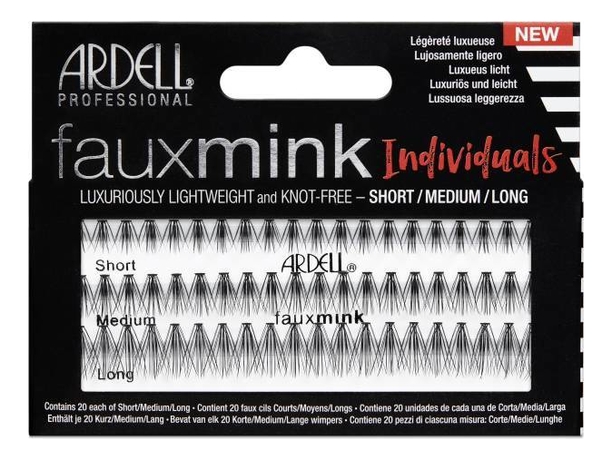Купить Накладные пучковые ресницы Faux Mink Individuals Short Black: Пучки комбинированные, Ardell