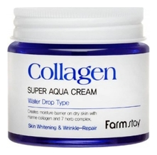 Farm Stay Увлажняющий крем для лица с коллагеном Collagen Super Aqua Cream 80мл