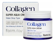 Farm Stay Увлажняющий крем для лица с коллагеном Collagen Super Aqua Cream 80мл