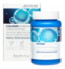 Farm Stay Увлажняющий крем-сыворотка для лица с коллагеном Collagen Water Full Moist Cream Ampoule 250мл