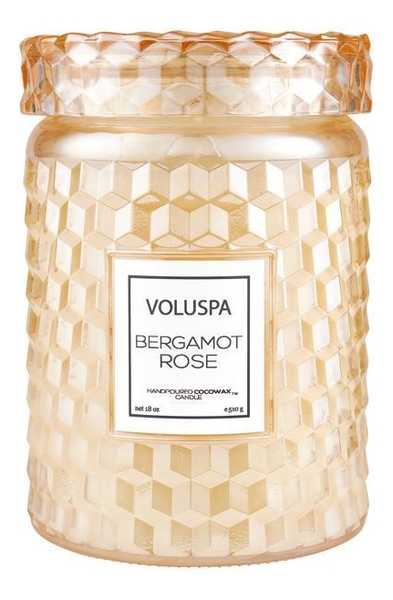 

Ароматическая свеча Bergamot Rose (бергамот и роза): свеча в стеклянном подсвечнике с крышкой 510г, Ароматическая свеча Bergamot Rose (бергамот и роза)