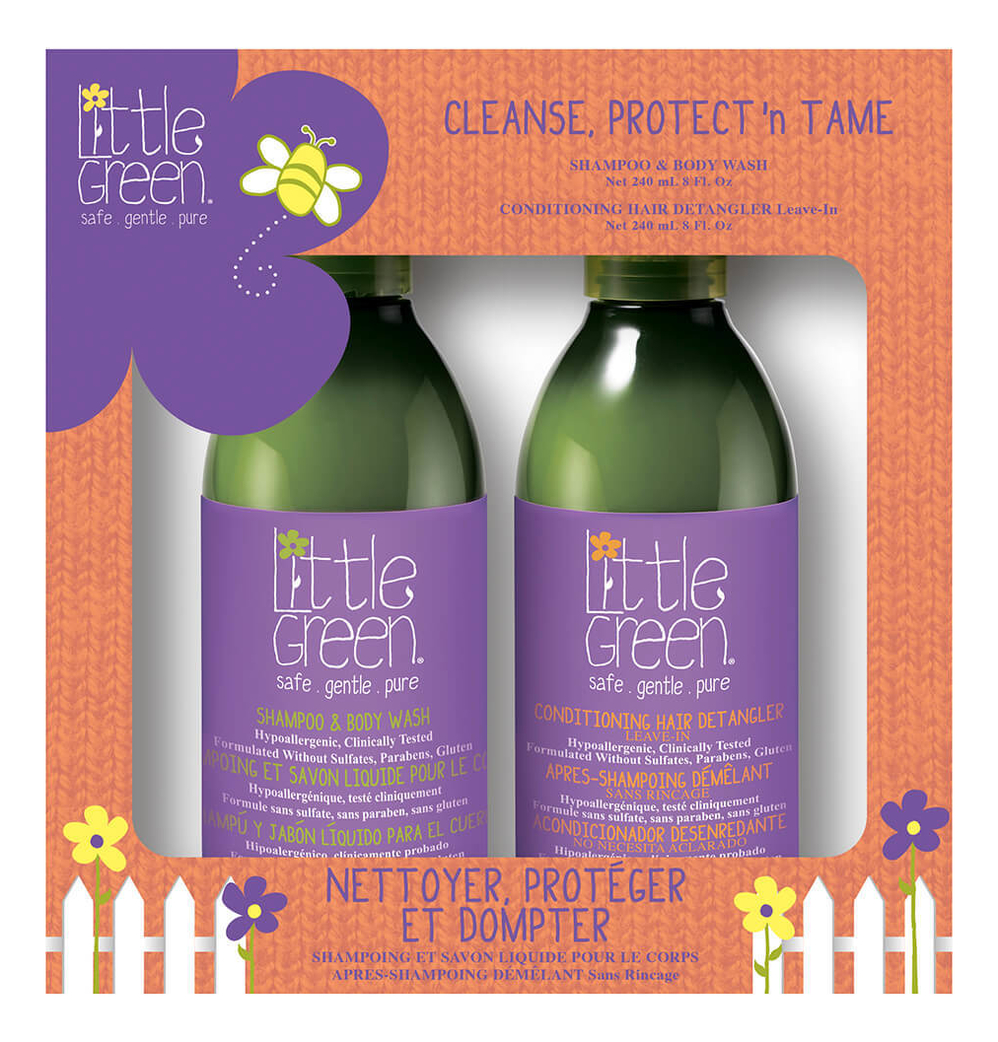 

Набор Очищай и укрощай Cleanse Protect ‘n Tame (шампунь и гель для тела Без слез 240мл + кондиционер несмываемый для облегчения расчесывания 240мл)