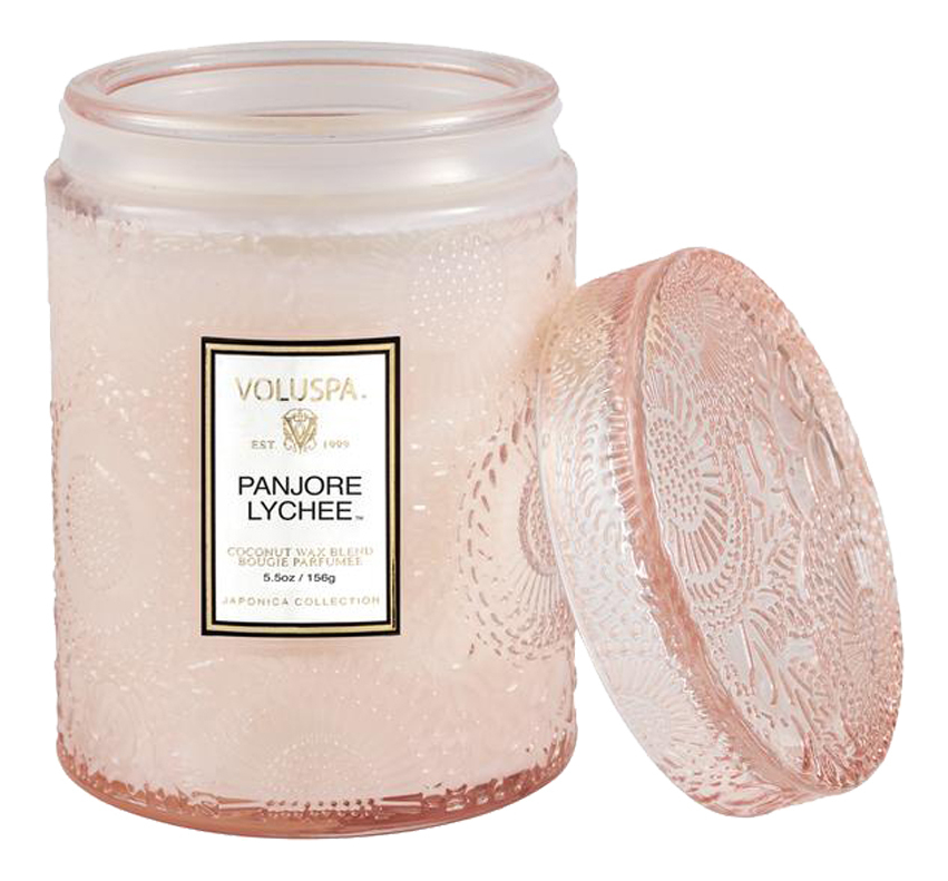 

Ароматическая свеча Panjore Lychee (панжерское личи): свеча в маленькой стеклянной банке с крышкой 156г, Ароматическая свеча Panjore Lychee (панжерское личи)