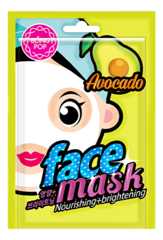 Тканевая маска для лица с экстрактом авокадо Face Mask Avocado Nourishing & Brightening 25мл