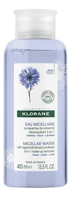 Мицеллярная вода с экстрактом василька 3 в 1 Eau Micellaire Bleuet: Вода 400мл