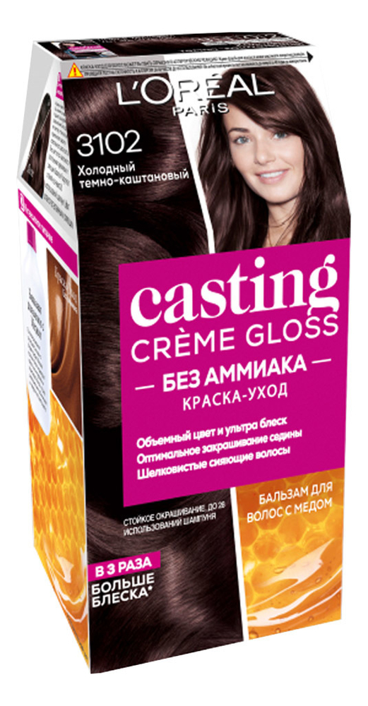 

Крем-краска для волос Casting Creme Gloss: 3102 Холодный темно-каштановый, Крем-краска для волос Casting Creme Gloss