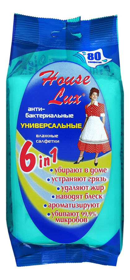 

Влажные салфетки универсальные антибактериальные 80шт