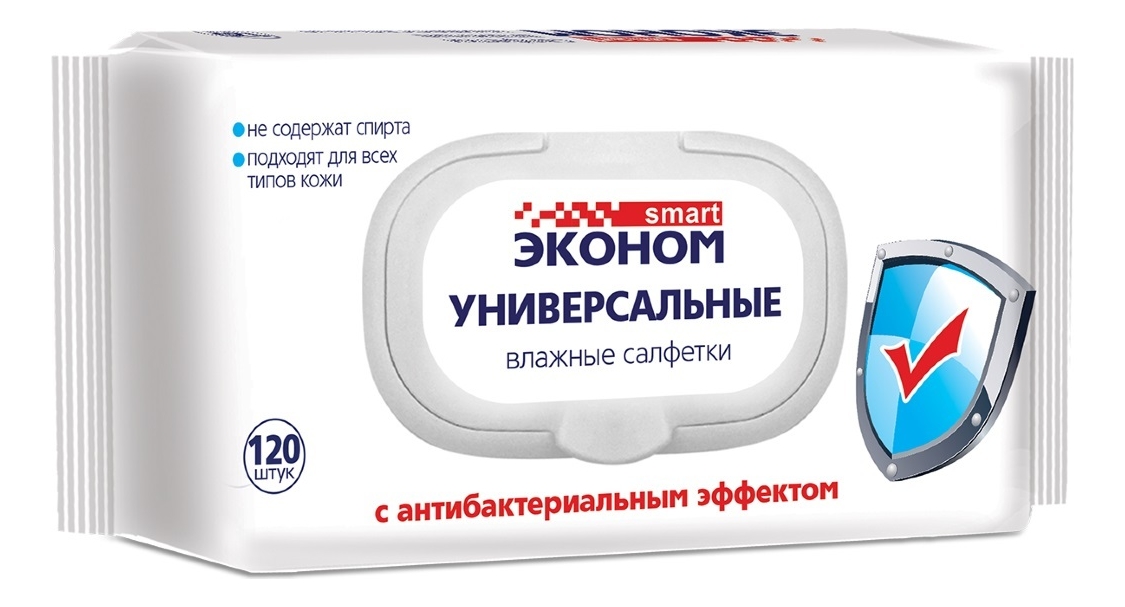 

Влажные салфетки универсальные с антибактериальным эффектом 120шт (с пластиковым клапаном)