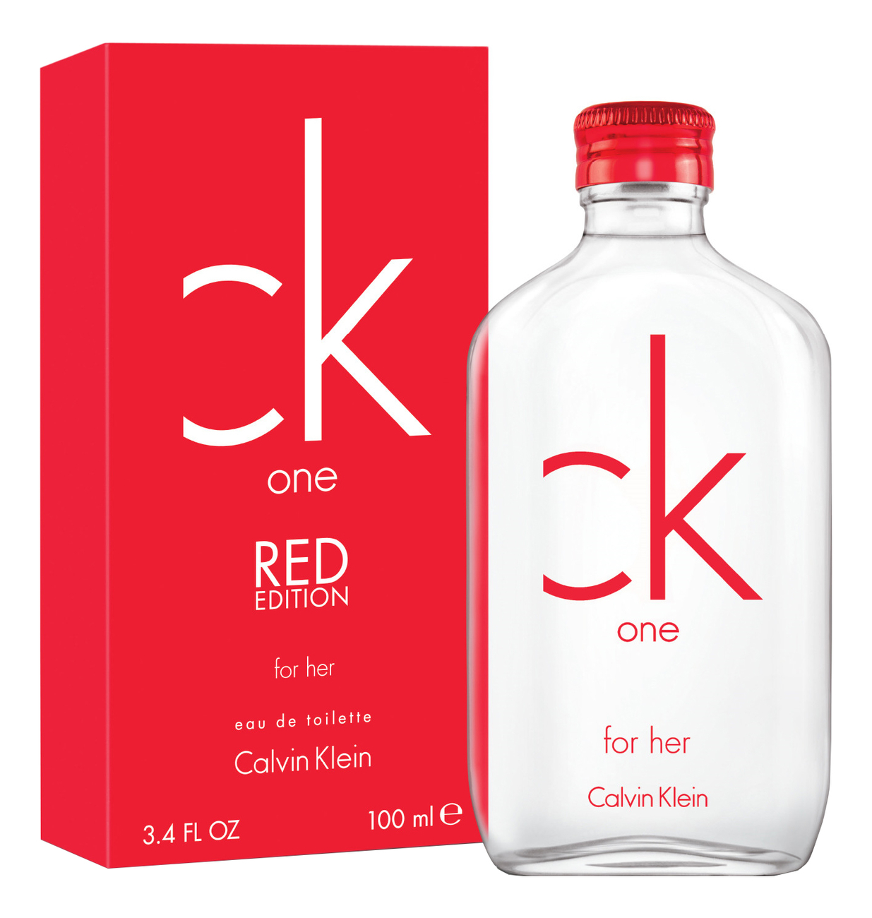 

CK One Red Edition for her: туалетная вода 100мл, CK One Red Edition For Her