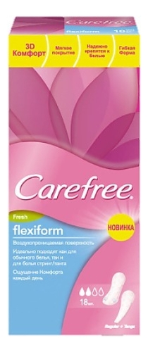 Ароматизированные гигиенические прокладки на каждый день FlexiForm Fresh 18шт