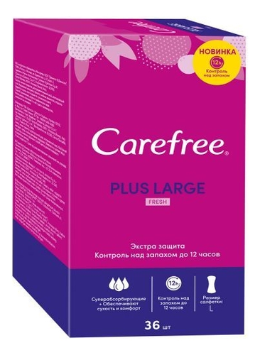 

Ароматизированные гигиенические прокладки на каждый день Plus Large Fresh: Прокладки 36шт, Ароматизированные гигиенические прокладки на каждый день Plus Large Fresh
